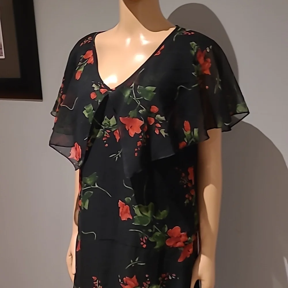 Hell Bunny Vixen Lily inspired sheer crepe dress size L - Picture 5 of 10